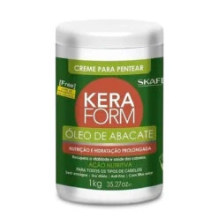 Skafe Keraform Avocado Oil Combing Cream With Nourishing Action Abacate 1kg/35.2 Oz