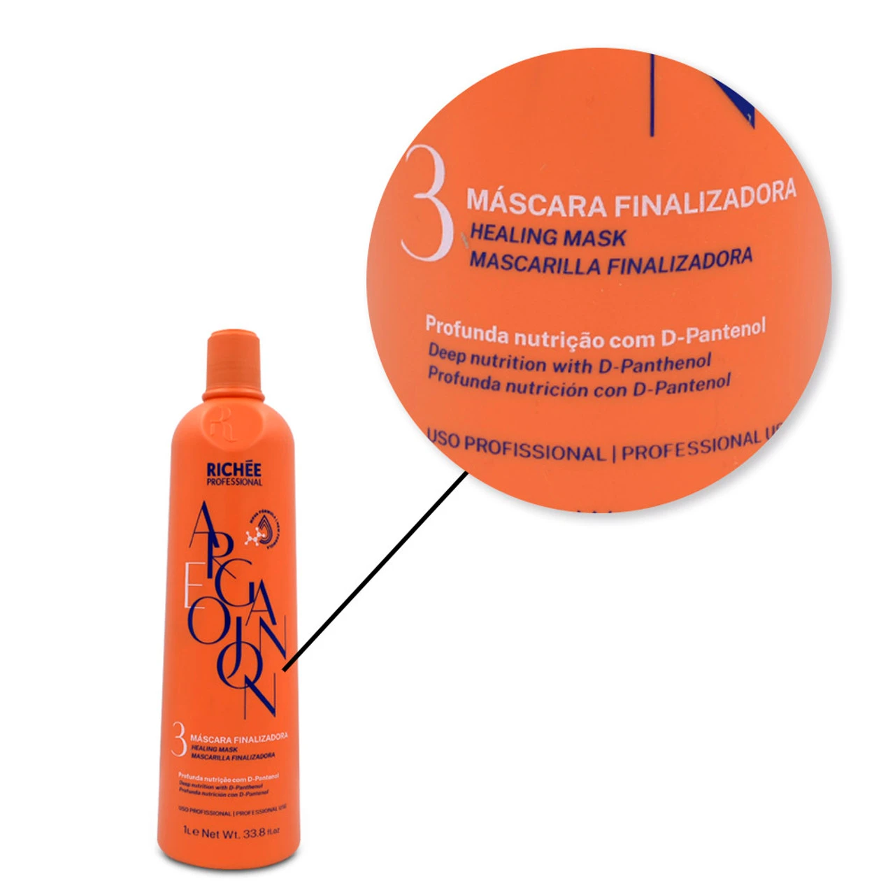 Richée Finalizing Mask Argan And Ojon Deep Nourishment With D-Pantenol 1L/33.8fl.oz - Image 2