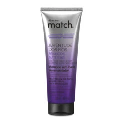 O Boticário Match Shampoo Anti-Age Yellowing Hair Youth Desamarelador 250ml/8.4 Fl.oz