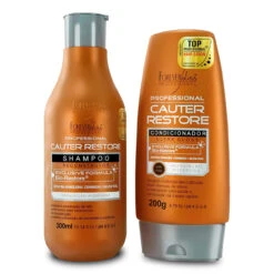 Kit Forever Liss Shampoo And Conditioner Cauter Restore Cauterization Capillary