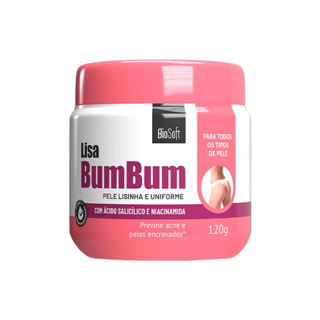 Biosoft Lisa Bumbum Smooth And Even Skin For Buttlocks - With Salicylic Acid And Niacinamide 120g/4.23 Oz