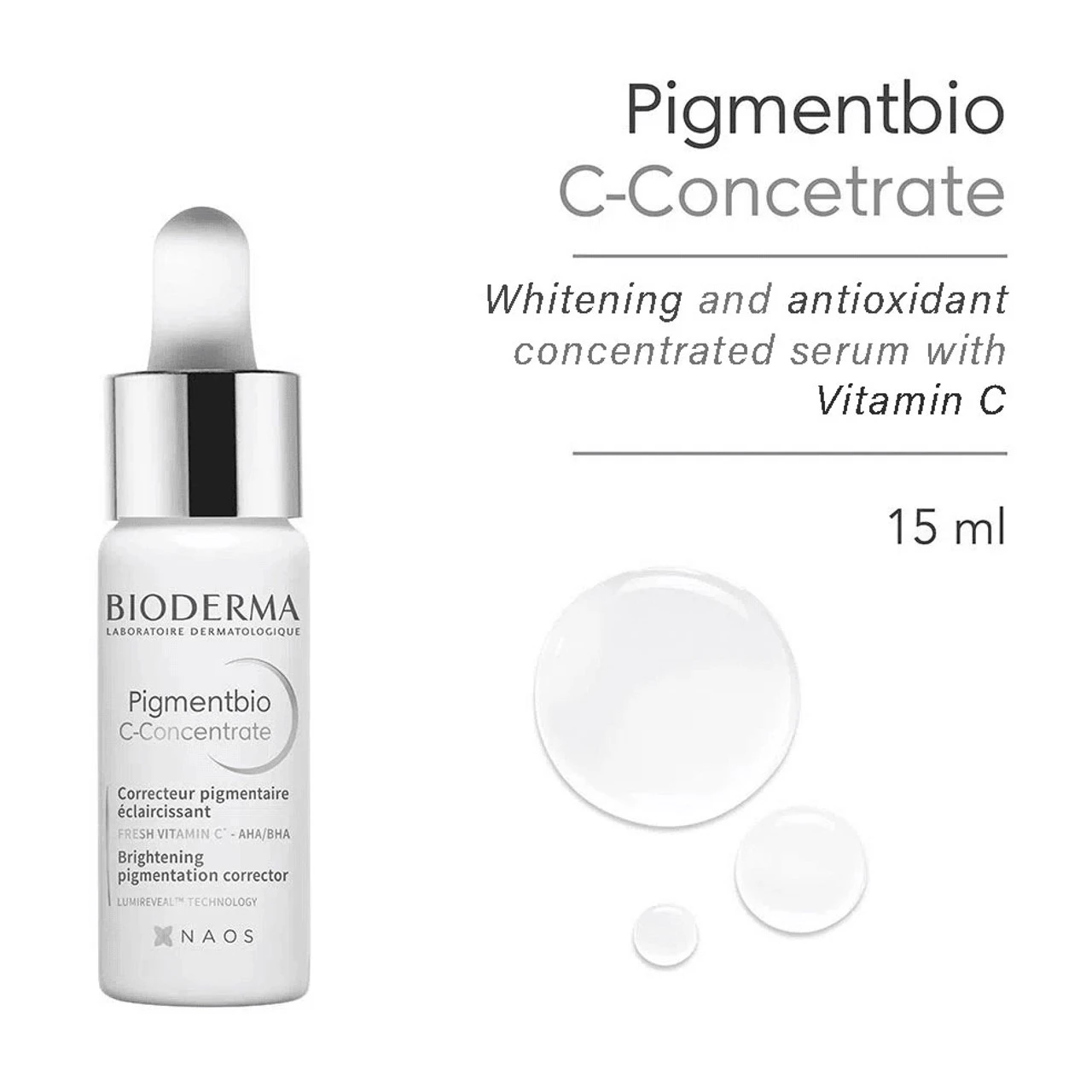 Bioderma Antioxidant Hydrating Whitening Concentrate Serum - Pigmentbio C 15ml / 0.5 Fl.oz - Image 3