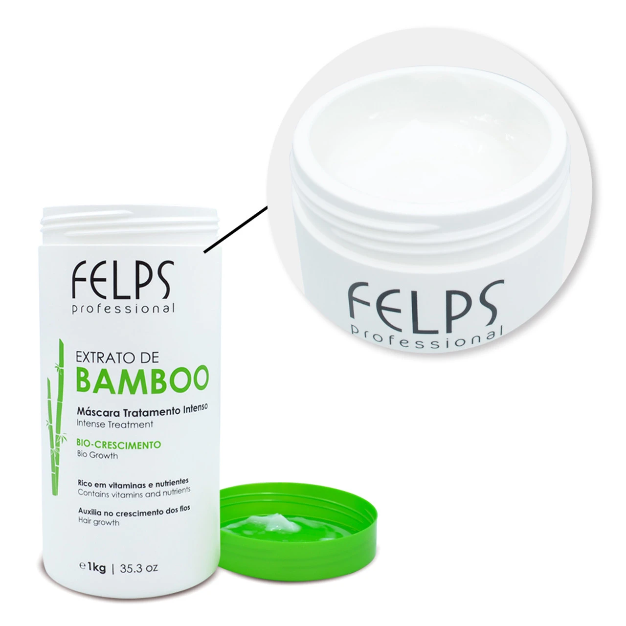 Felps Mask Bamboo Extract Intense Treatment Hair Growth Boncy And Shine Hair Care 1Kg/35.3 Oz - Image 4