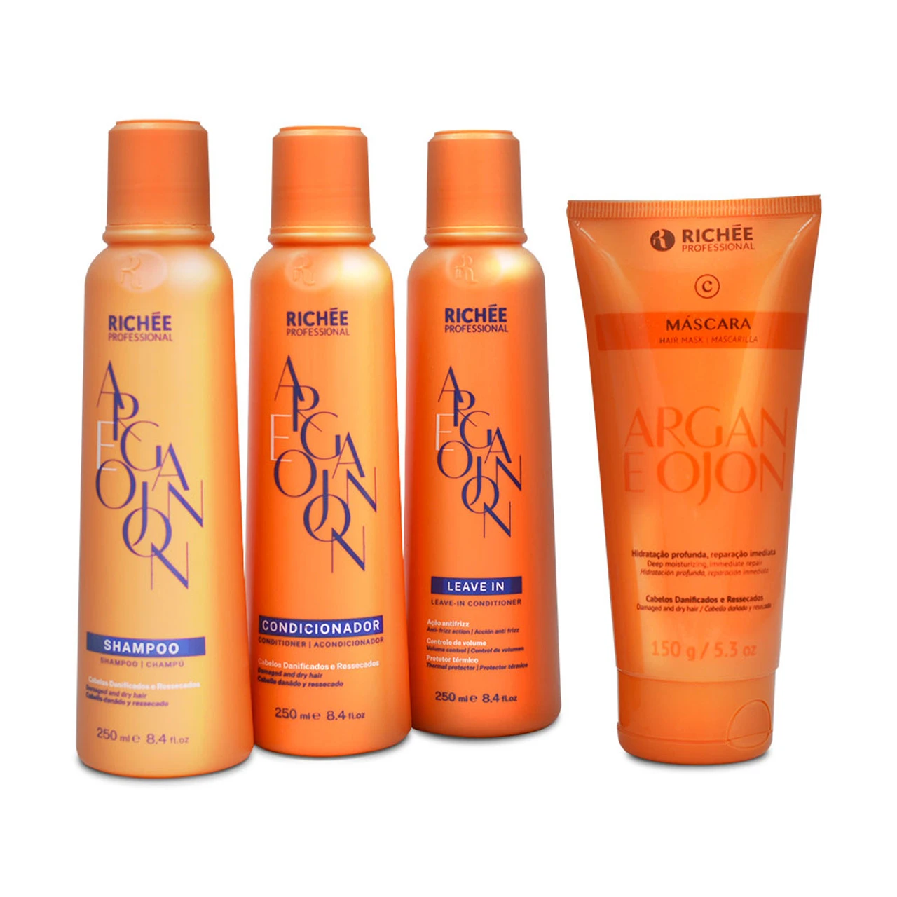 Kit Richée Argan And Ojon Home Care Complete Treatment 4 Products