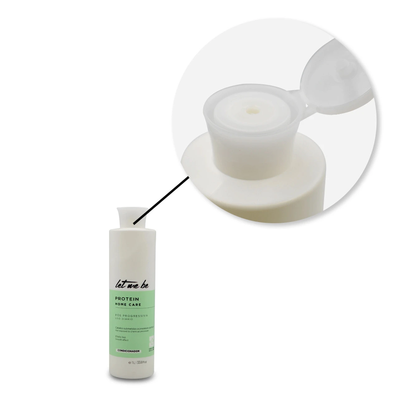 Let Me Be Protein Home Care Post Straightening System Smooth Effect Conditioner 1L/33.8 Fl.oz - Image 3