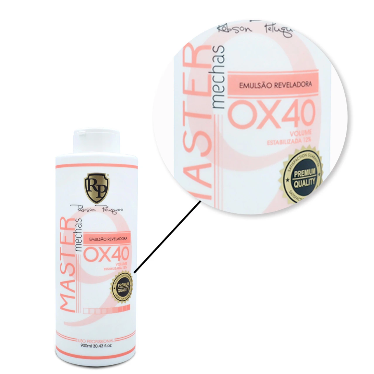 Robson Peluquero Master Mechas Emulsão Reveladora Ox 40 Volumes 900ml/30.4 Fl.oz - Image 5