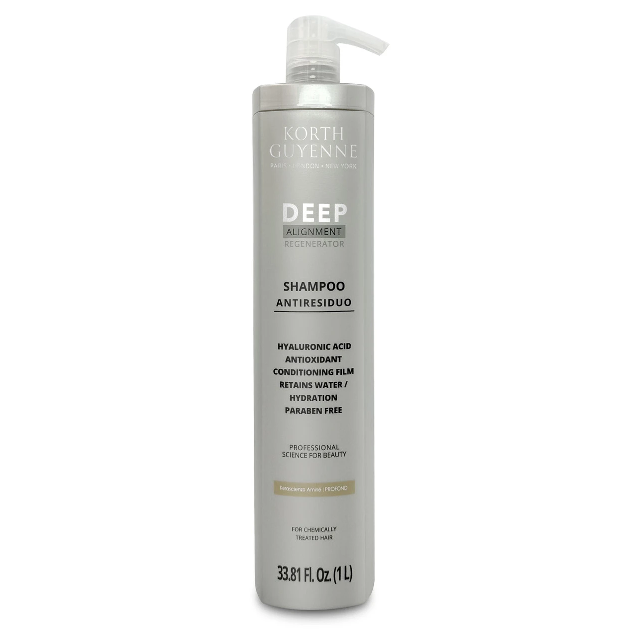 Korth Guyenne Deep Alignment Regenerating Shampoo Anti Residue Deep Cleansing 1L/33.8 Fl.oz