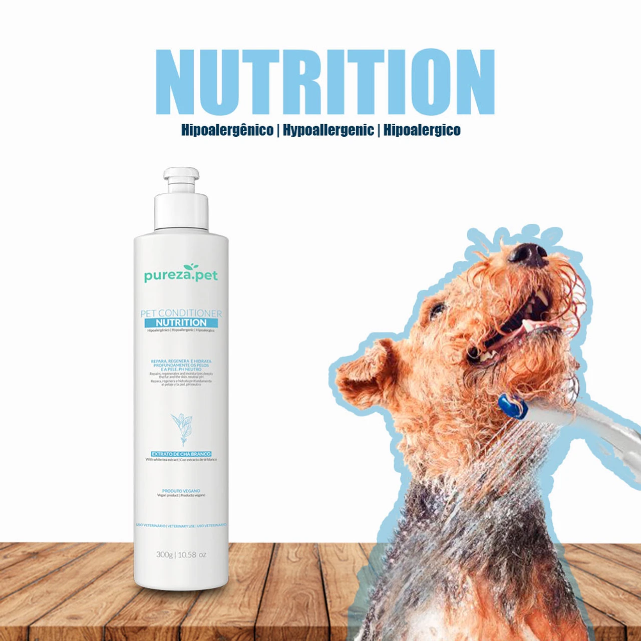 Pureza Pet Nutrition Professional Conditioner Repairs, Regenerates And Deeply Moisturizes Hair 300g/10.58 Oz - Image 2