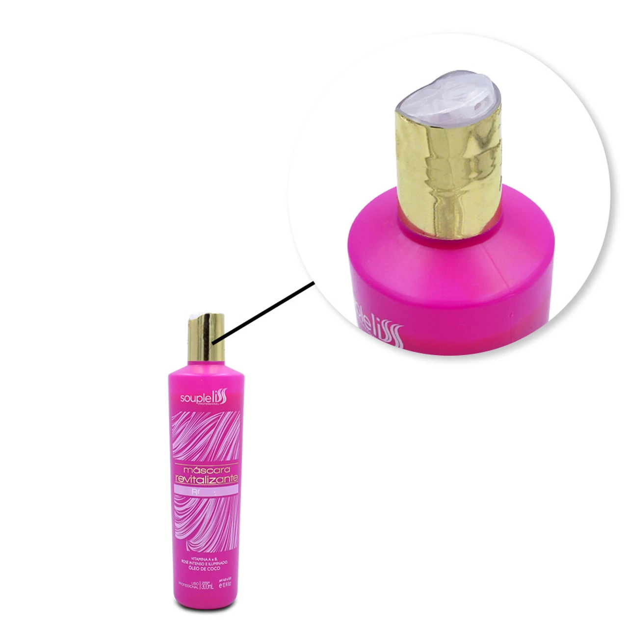 Soupleliss Revitalizing Mask Vitamin A And B Intense Rose And Illuminated Coconut Oil 300ml/10.14 Fl.oz - Image 3