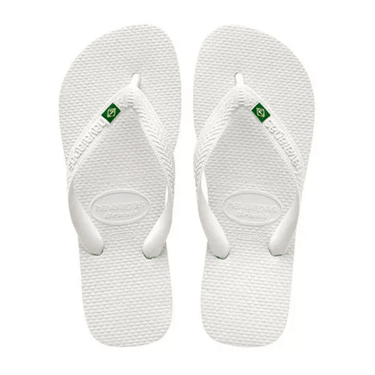 Havaianas White Flip Flop With The Brazilian Flag – Size 7/8