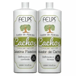 Kit Felps Gelatina Ativador Curls Avocado Oil Azeite Abacate Cachos Hair Care 2x500ml/2x16.9fl.oz