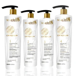 Kit Soupleliss Treatment Crhonus Complete Hair Hydration Schedule Cronograma Hair Care 4x500ml/4x16.9fl.oz