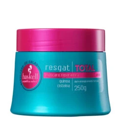 Haskell Mask Resgat Total Máscara Reparadora Quinoa Cisteína Hydration Hair Care 250g/8.81 Oz