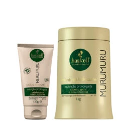Kit Haskell Mask Leave-in Murumuru Pulp Cream Manteiga Hidratante Prolonged Nutrition Hair Care 2 Units
