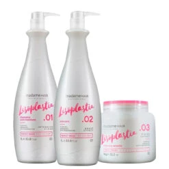 Kit Madame Hair Progressive Lisoplastia Treatment Efficient Oil 3x1Kg/3x32fl.oz