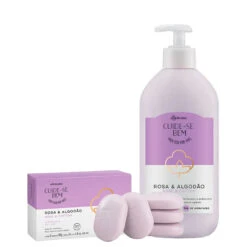 Kit O Boticário Moisturizing Lotion & Soap Quintet Cuide-se Bem Rosa Algodão Hidratante Sabonete 2 Units