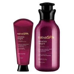 Kit O Boticário Body Deodorant Liquid Soap Nativa SPA Ameixa Negra Hidratante Sabonete Líquido 2 Units