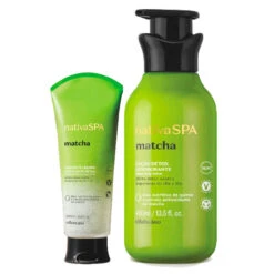 Kit O Boticário Lotion Liquid Soap Nativa SPA Matcha Detox Loção Hidratante Sabonete Líquido 2 Units