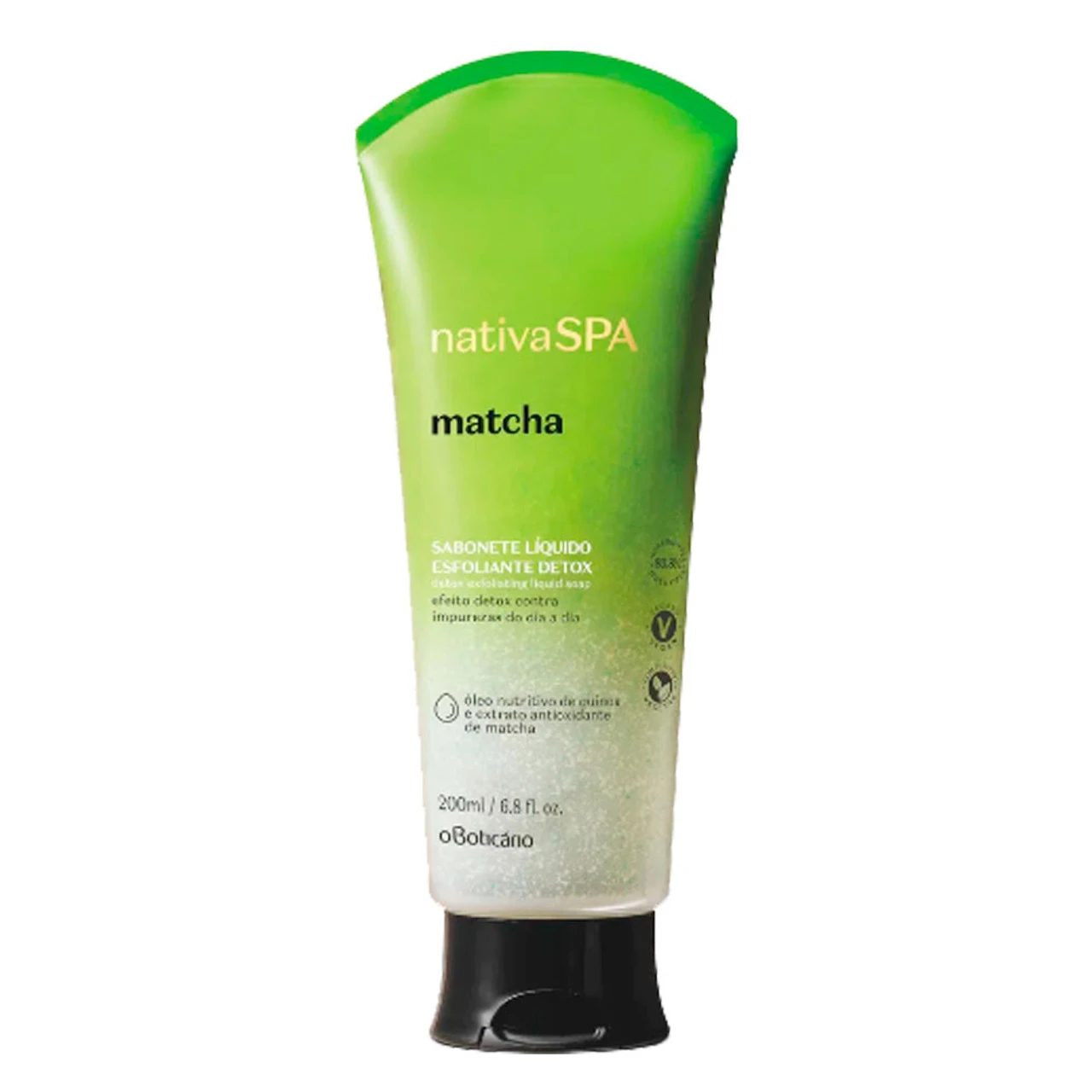 O Boticário Soap Exfoliating Liquid Nativa SPA Detox Matcha Sabonete Líquido Esfoliante 200ml/6.8fl.oz