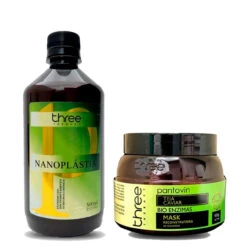 Kit Three Therapy Progressive Mask Nanoplástia Reconstructive Mask Teia Caviar 2x500ml/17.6fl.oz