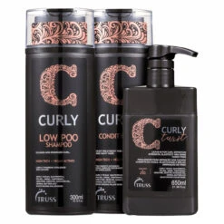 Kit Truss Shampoo Conditioner Leave-in Curly Low Poo Complete Treatment Cabelos Cachos Hair Care