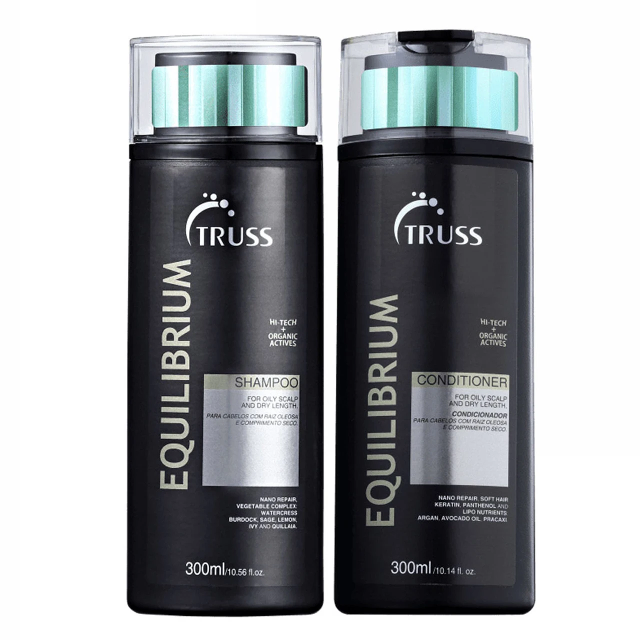 Kit Truss Sampoo Conditioner Equilibrium Duo For Oily Scalp Dry Length Hair Care 2x300ml/2x10.1fl.oz